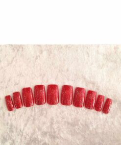 Kuenstlicher Fingernaegel Red Glitter